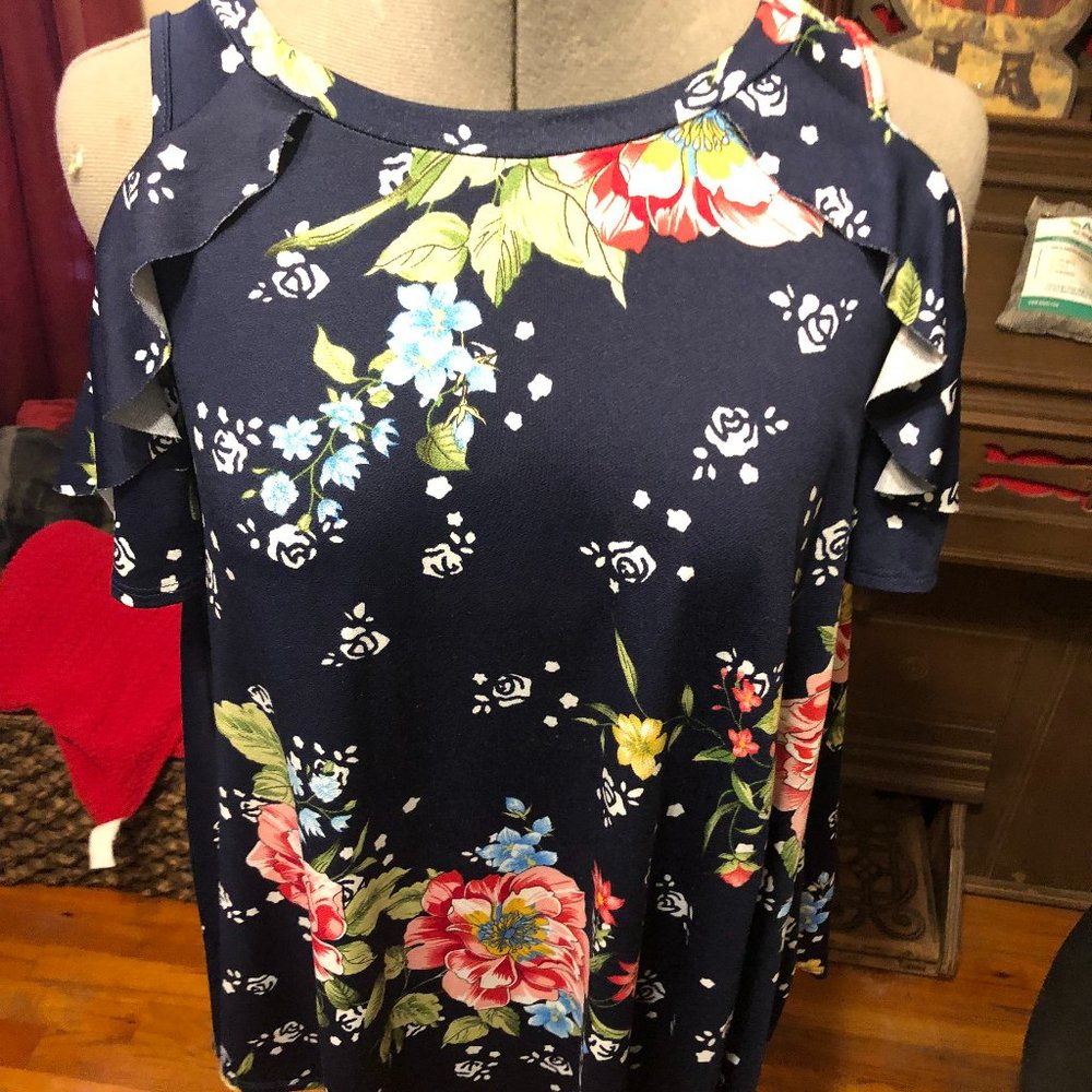 Pomelo Floral Knit Dress ; Size Girls M